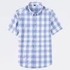 100% Cotton Plaid Shirt Men's Short-sleeved Slim Summer Thin Korean Style half-sleeved shirt No-iron Tees Male Clothing 5