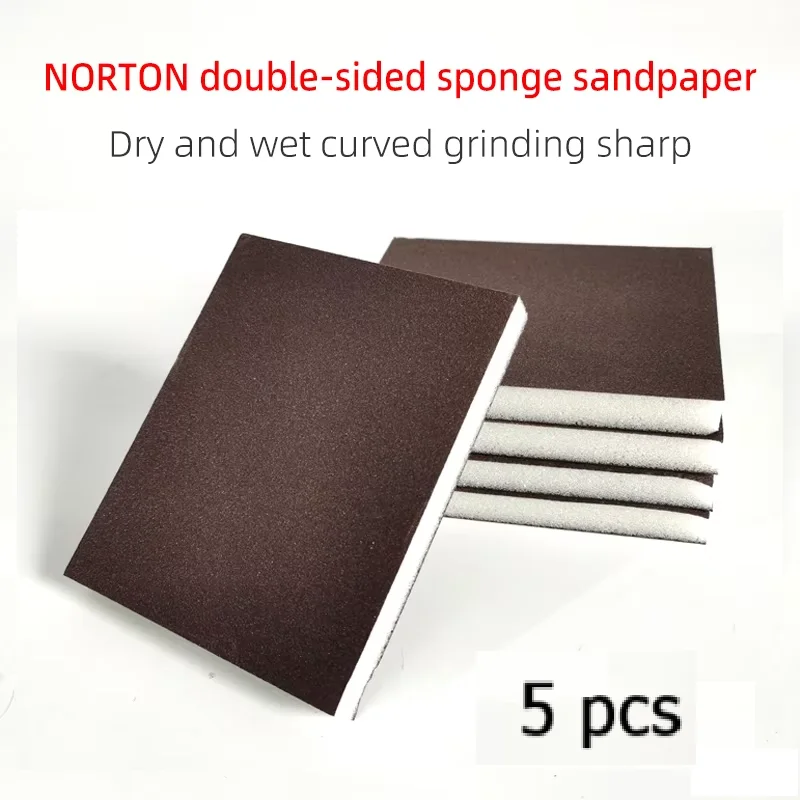 노턴 양면 스펀지 사포 자동차 차체 수리 도색 연마 광택 220메쉬 800메쉬 DIY 공예용