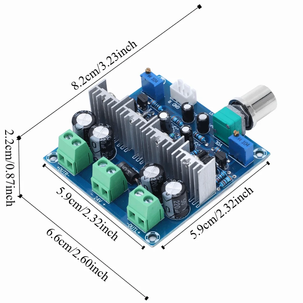 XH-A851 회로 전력 증폭기 보드 2채널 DC 24V 오디오 증폭기 회로 보드 15W*2 클래스 A 증폭기 회로 모듈