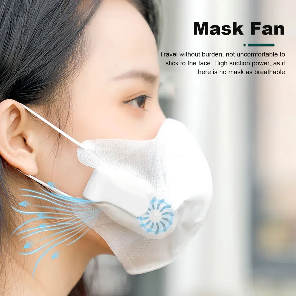 Mask Clip-On Sports Cooling Air Filter USB Rechargeable Exhaust Mini Fans Portable Fan for Face  Personal Wearable Air Purifiers