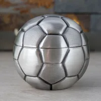 Football  Metal Money box Tin Alloy Coins Holders Piggy Bank For Kids Money Safe SNG025 2