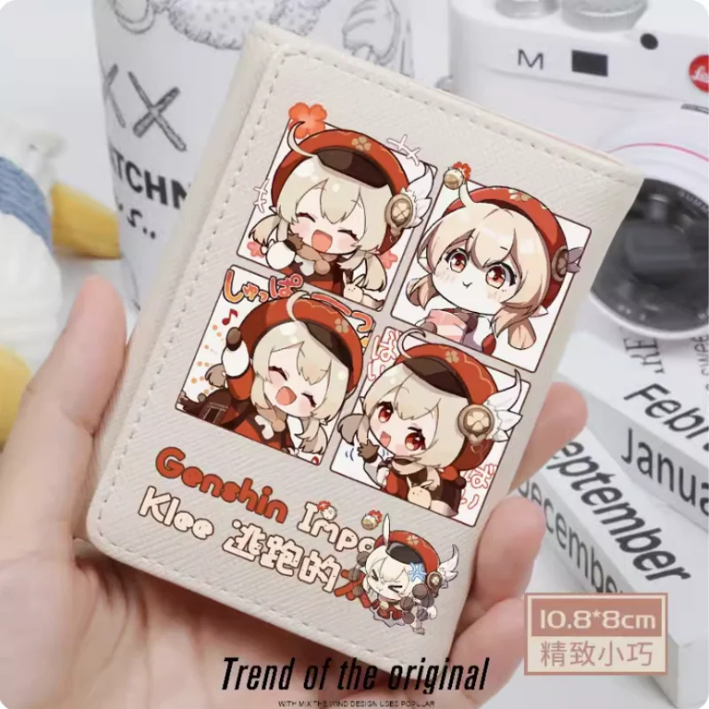 Anime Genshin Impact Klee  Fashion Wallets PU Purse Card Holder Hasp Money Bag Cosplay Gift B200