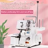 300W Household Four Thread Desktop Overlock Sewing Machine With Edge Code Edge Sewing Overlock Sewing Machine With LED Light 2