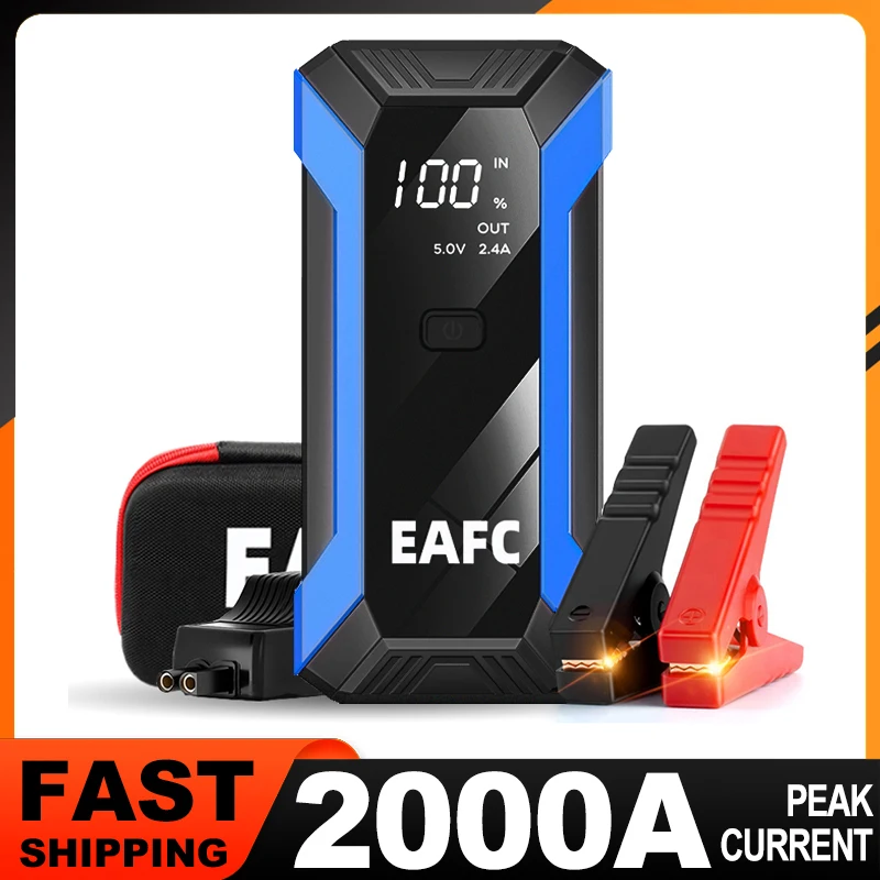 Car Jump Starter Portable Power Bank 2000A/1200A Car Battery Booster 12V Starting Device for Petrol Diesel 6.0L/4.0L