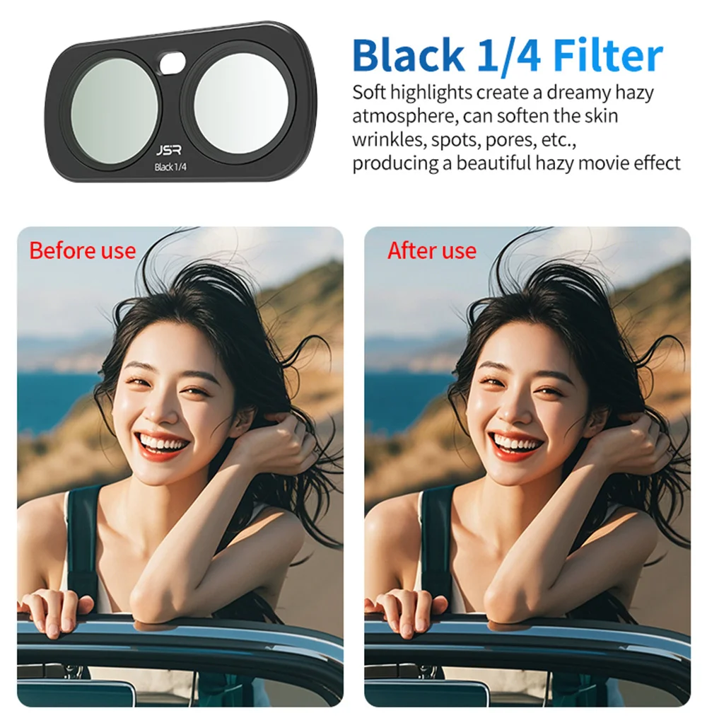 Insta360 Luna Ultra 키트 액세서리 세트용 자석 렌즈 보호 필터 UV/CPL/ND8/16/32/64 Insta360 Luna Ultra용 소프트 블랙