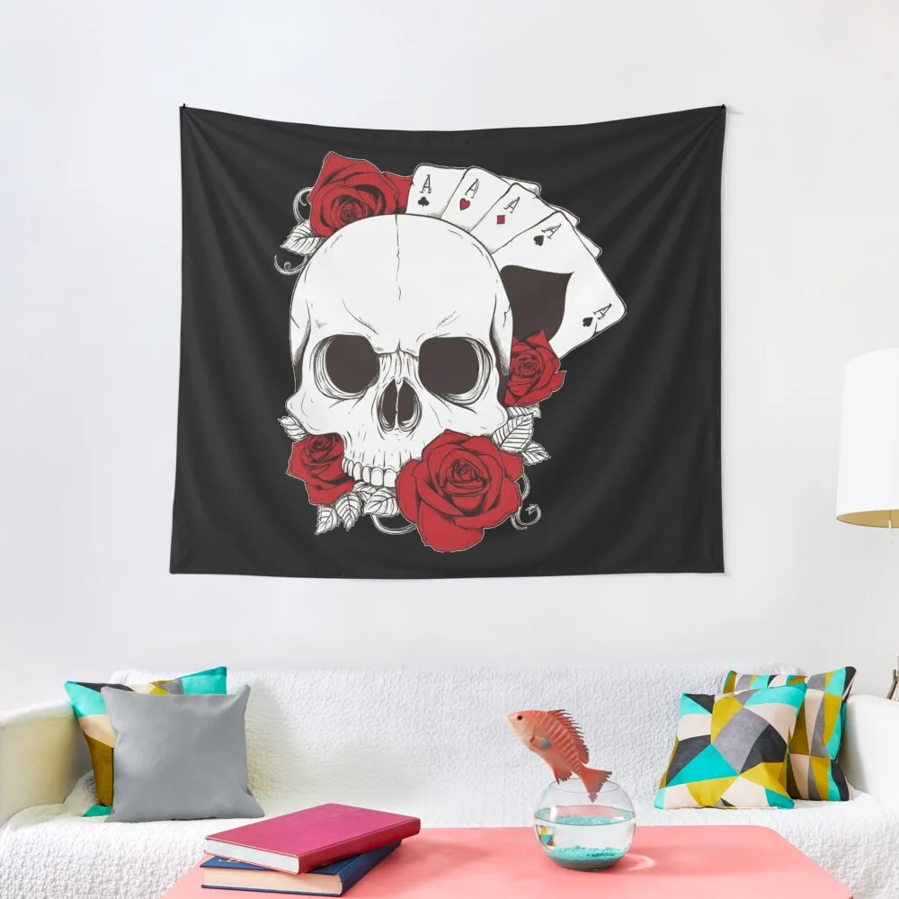 

POKER DEATH Tapestry Decor Home Decorations For Your Bedroom Aesthetic Room Decor Korean Bedroom Deco