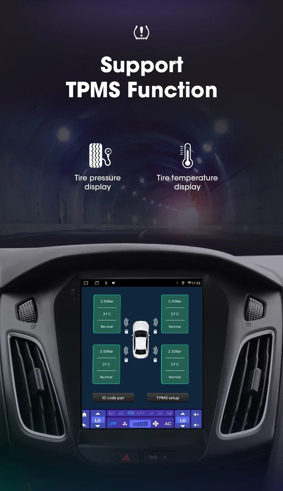 Srnubi 9,7 ''Android Auto Radio Für Ford Focus 3 2011-2019 Navigation Stereo Multimedia Player Carplay Vertikale Bildschirm kopf Einheit – Detail 22