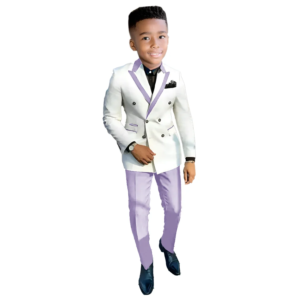 Boys Formal Suit Set Kids Wedding Outfit Jacket Pants Vest Party Dress Shawl Collar Kids Blazer Full Set 3-16 Years Old 2 Pieces