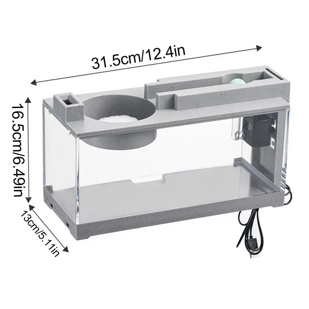 Title 14, Mini Aquarium Fish Aquarium Retro Decorative Qu...