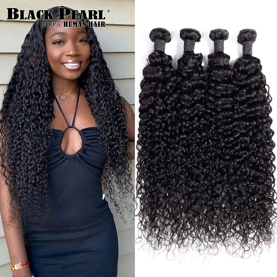 Human Hair Extensions Human Hair Bundles Afro Kinky Curly Hair 1/ 3 / 4 Bundles Deal Raw Indian Hair Bundles Isee Human Weave Extensions Natural Color 100G/PCS Remy