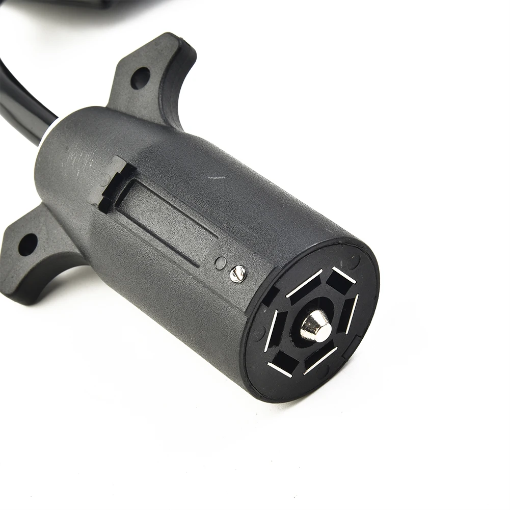 7 Way Blade Socket To EU 7 Pin Round Plug Trailer Light Converter For EU Trailer Light Converter Car Accessories Converter Replacement Parts 7 Way