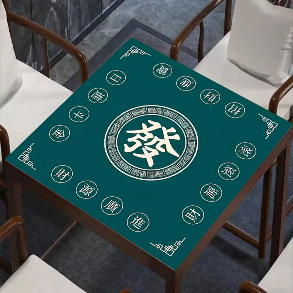 Chinese Tablecloth Noise Reduction Mahjong Table Mat for Poker Domino Mah Jongg Games Anti-slip Square Playmat Cover for Card