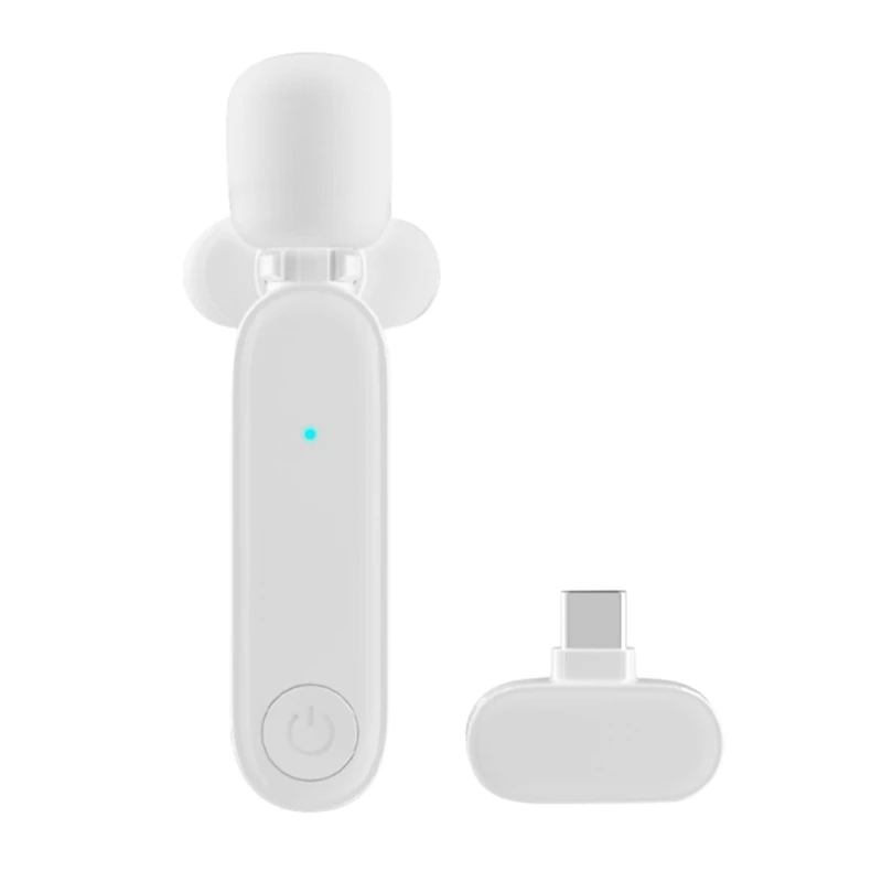 Microfono Lavalier Wireless Di Tipo C Plug-Play Microfono Wireless Per La Registrazione Di Live Streaming, Riduzione Del Rumore Sincronizzazione Autom