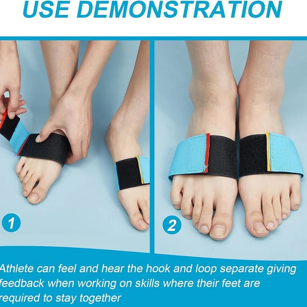 1pair Dance Equipment Gymnastics Tumbling Trainer Adjustable Elastic Sticky Feet Together Durable Gymnastics Sticky Toes