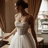 Eightree Elegant A-Line Wedding Dresses Sweetheart Glitter Backless Bridal Dress Boho Beach Wedding Prom Ball Gowns Customized 3