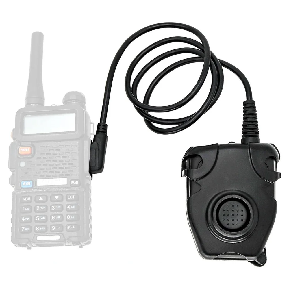Tactical Headset U94 PTT Kenwood Plug 2 Pin Ptt Tactical Headphone Accessories for Baofeng Walkie Talkie