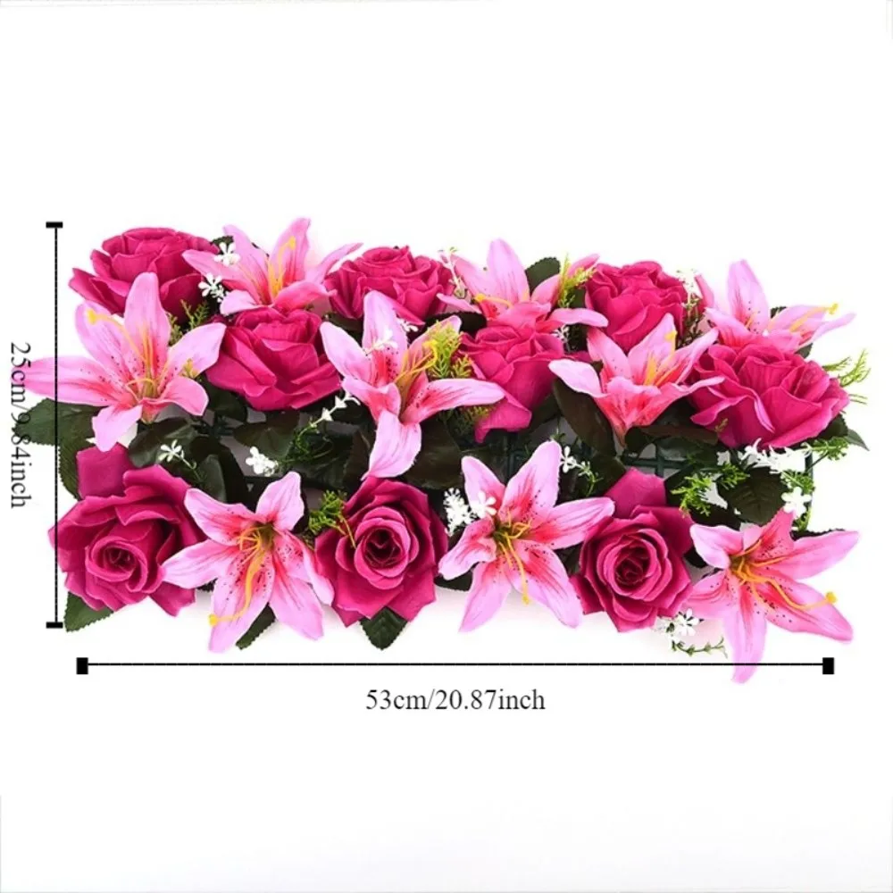 Wall Decor Artificial Flower Simulated Rose Arch Realistic Lifelike Wedding Flower Wall Luxury Stage Floral Party Stage