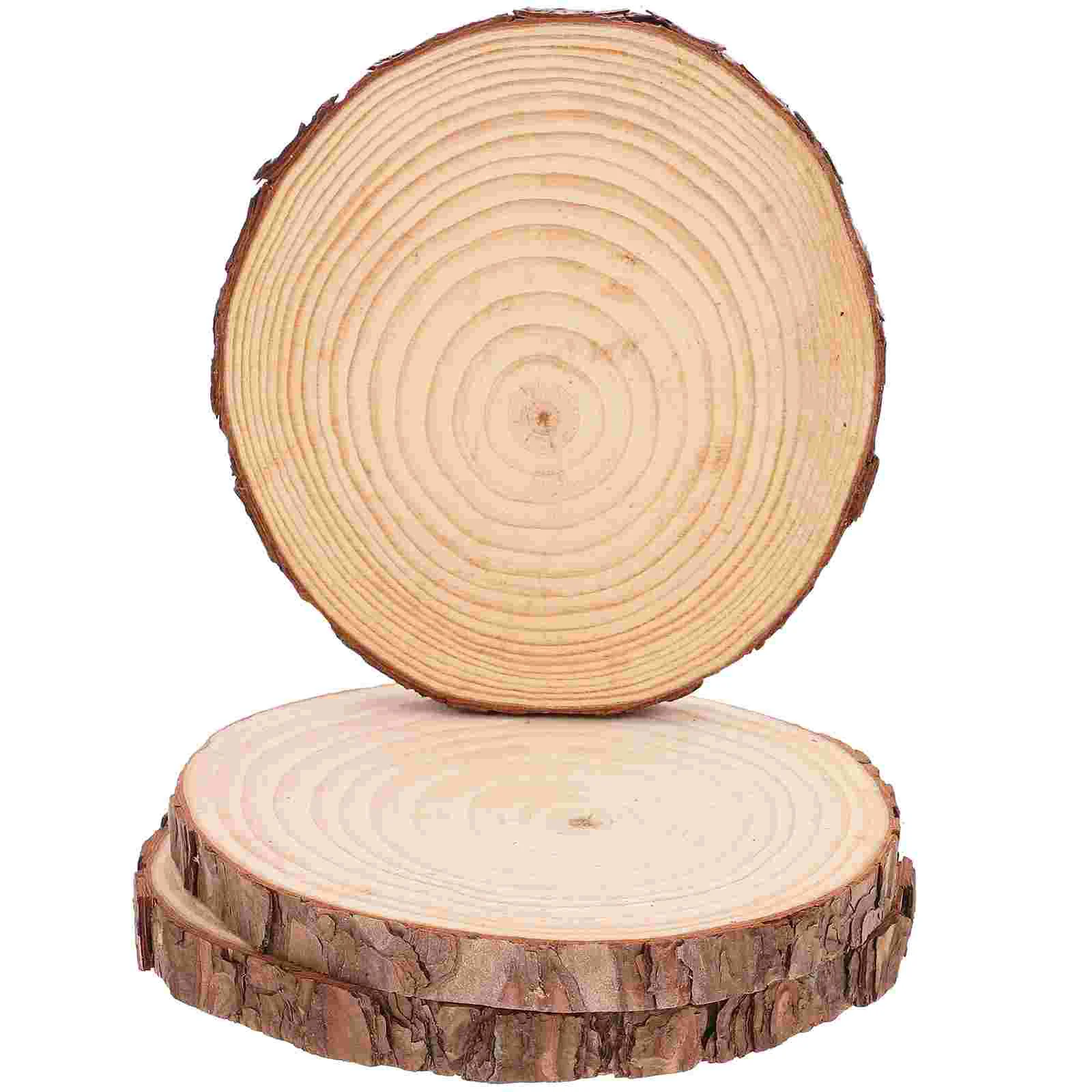 

3pcs Wooden Garden Stepping Stones Lawn Wood Paver Stepping Stones Park Stepping Logs