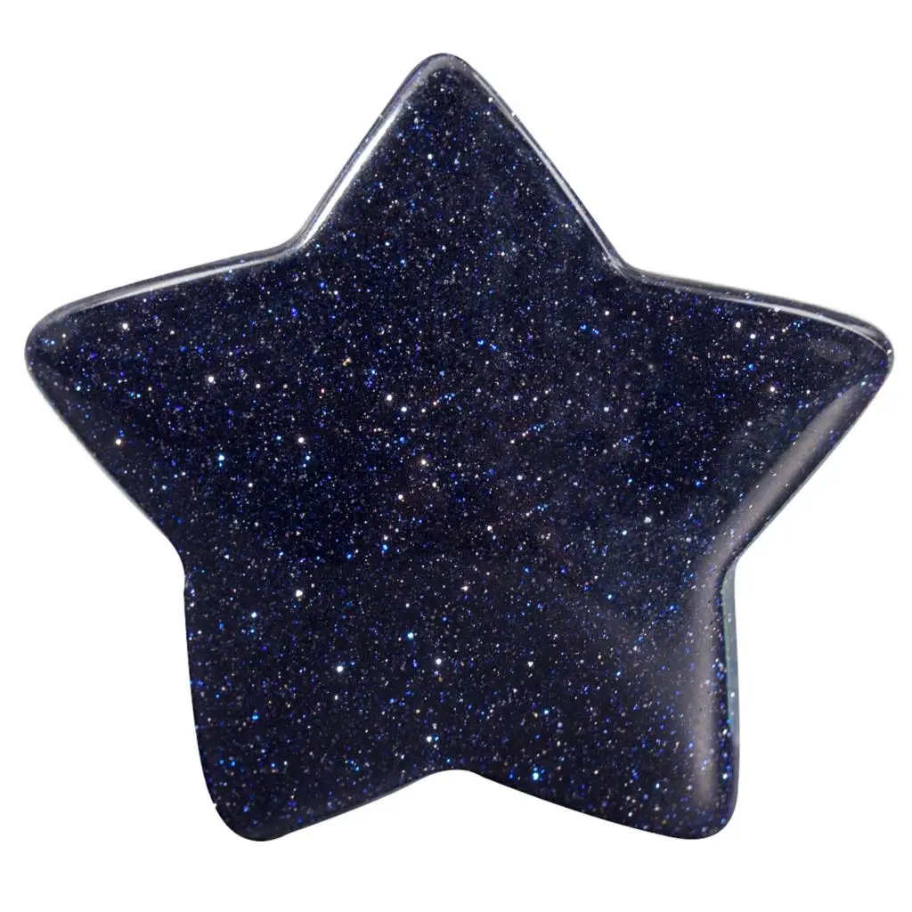 5pcs Star Shape Healing Crystal Worry Stone Polished Blue Aventurine Palm Stones For Chakra Balancing Jewelry Making Home Decor