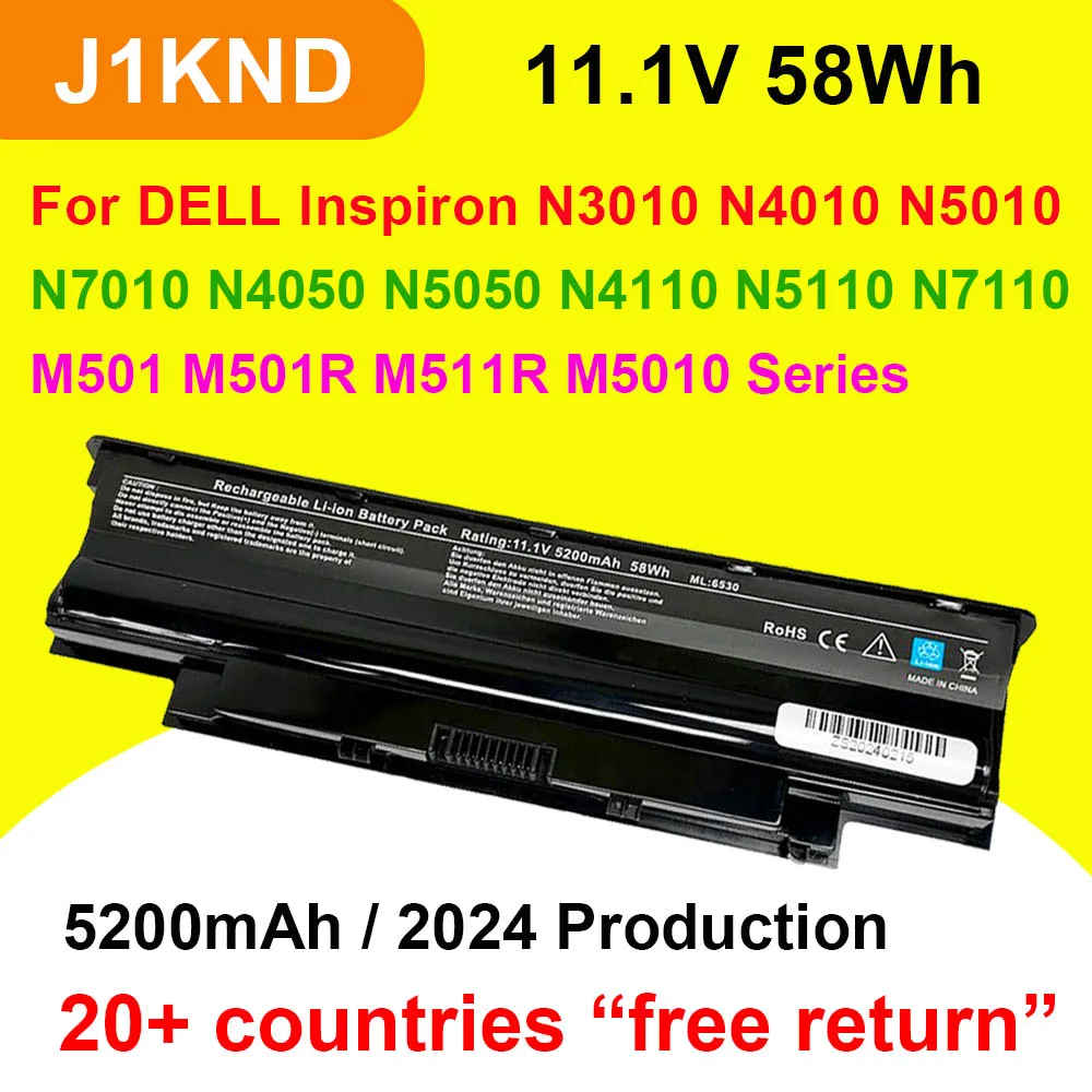 J1KND-Battery-For-DELL-Inspiron-N3010-N4010-N5010-N7010-N4050-N5050 ...