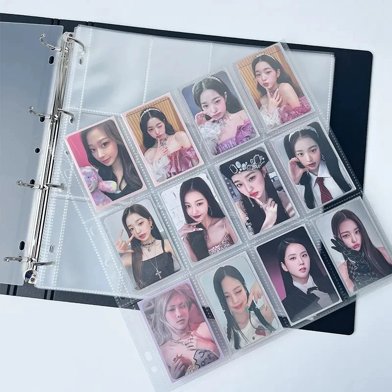12/13/15 Grids Photo Card Binder Kpop Photocard Holder Large Capacity Collect Book Binding Idol Card Background Paper Inner Page