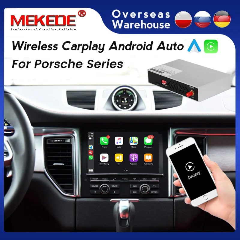 

For Porsche/Panamera/Cayenne/Macan/Cayman/Boxster 911 718 PCM 3.1/4.0 NEW Android Wireless Carplay Auto box Android Auto BT