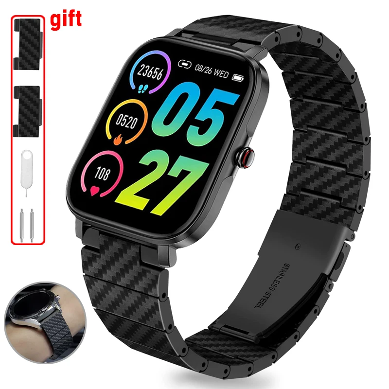 

Ремешок из углеродного волокна для Amazfit Gts/2/3/4/2E/gts2 mini/Gtr 42 мм/47 мм, Xiaomi Amazfit Bip/U, 20 мм 22 мм