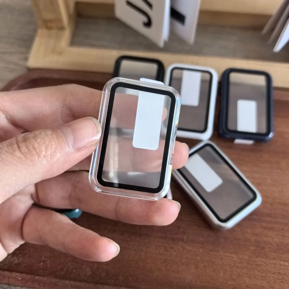 Glas + Hülle für Samsung Galaxy Fit 3, gehärtetes Glas, Displayschutzfolie und harter PC-Schutzbumper für Galaxy Fit3-Zubehör – Detail 2