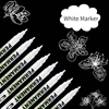 10/12Pcs White Marker Pen, 1.0/3.0mm Graffiti Pens, Waterproof, Permanent Tire Painting, Notebook Tyre, Oily Environmental Pen 2