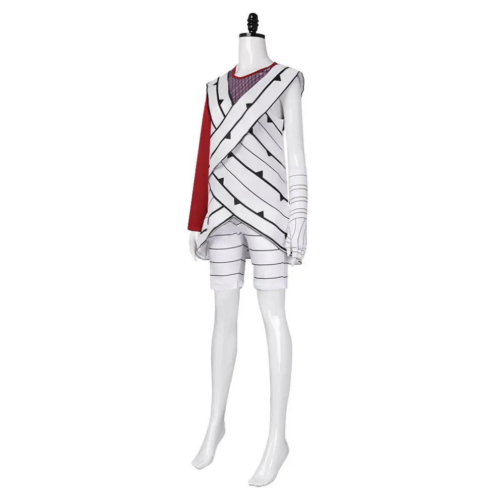 Naruto: Sarutobi Asuma | White Striped Battle Suit Cosplay Costume 22 White Striped Battle Suit Cosplay Costume for Women