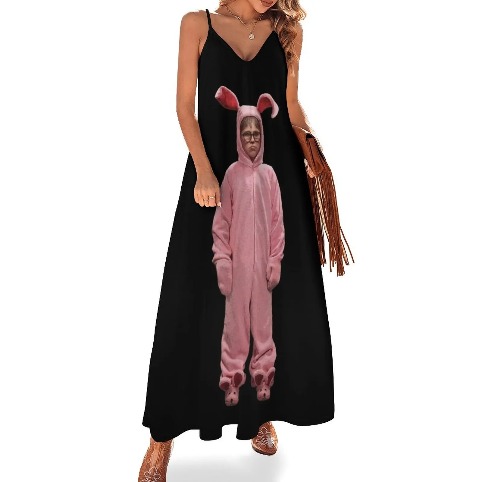 

New Ralphie The Christmas Story Movie Pink Easter Bunny PJs Sleeveless Dress dress women summer 2023 women's summer dress 2023