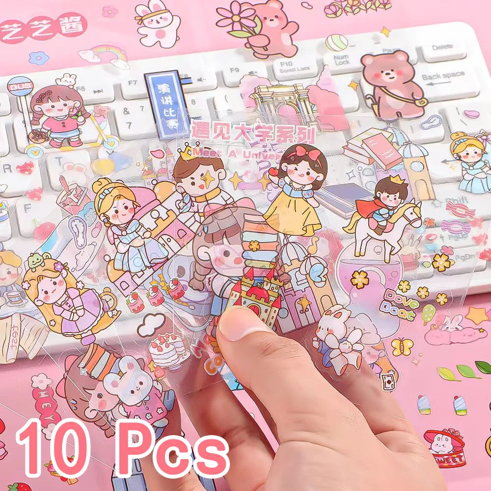 Kawaii Cartoon Stickers - PET Pattern Scrapbooking & DIY Decoration Supplies