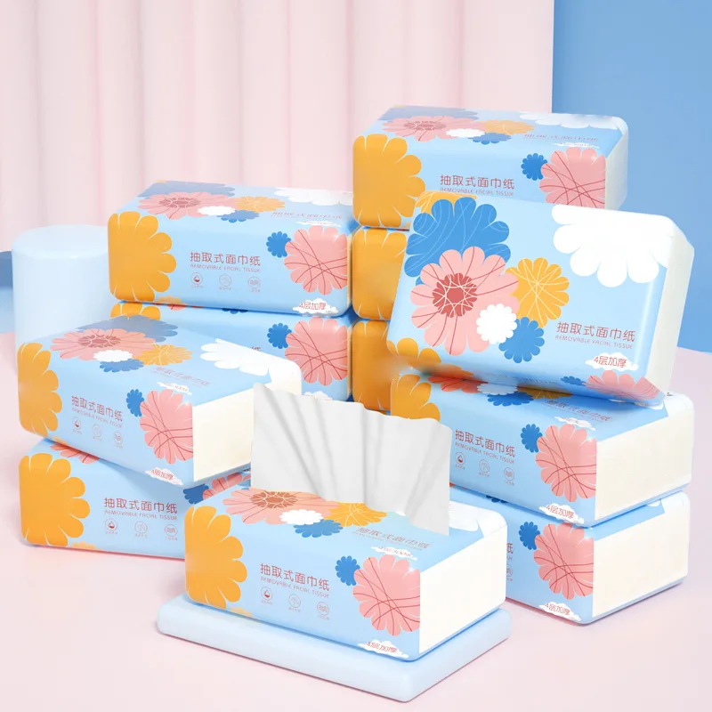 Virgin Bamboo Pulp Facial Tissues Eco-Friendly Recycled Paper Home Use Soft Facial Tissue Toilet Paper Hotel Restaurant