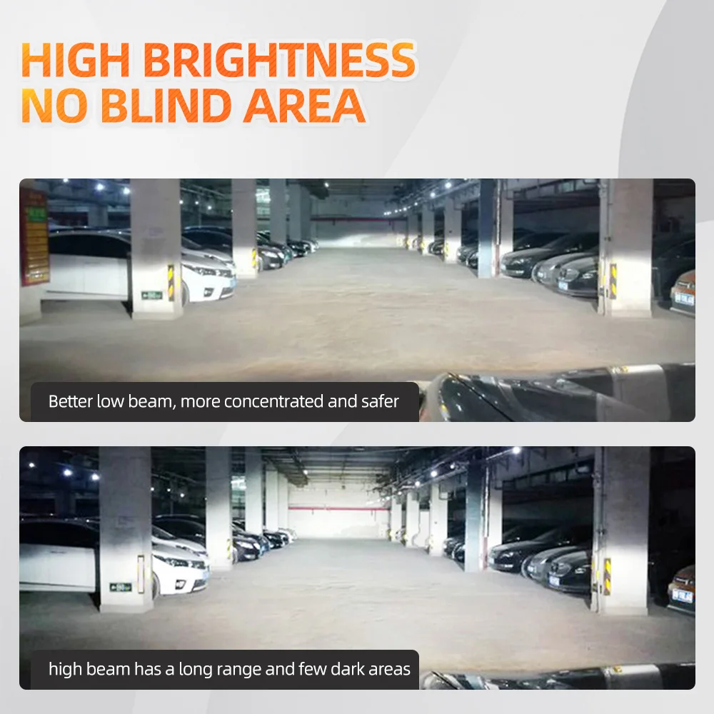 LED Car Headlights 2pcs 360 Degree