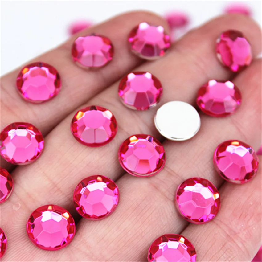Micui 100 Stück 10 mm runde Acryl-Strass-Kristallsteine ​​mit flacher Rückseite, ohne Loch, für Kleidung, Kopfschmuck, Bastelarbeiten, Dekorationen, MC70 – Detail 4