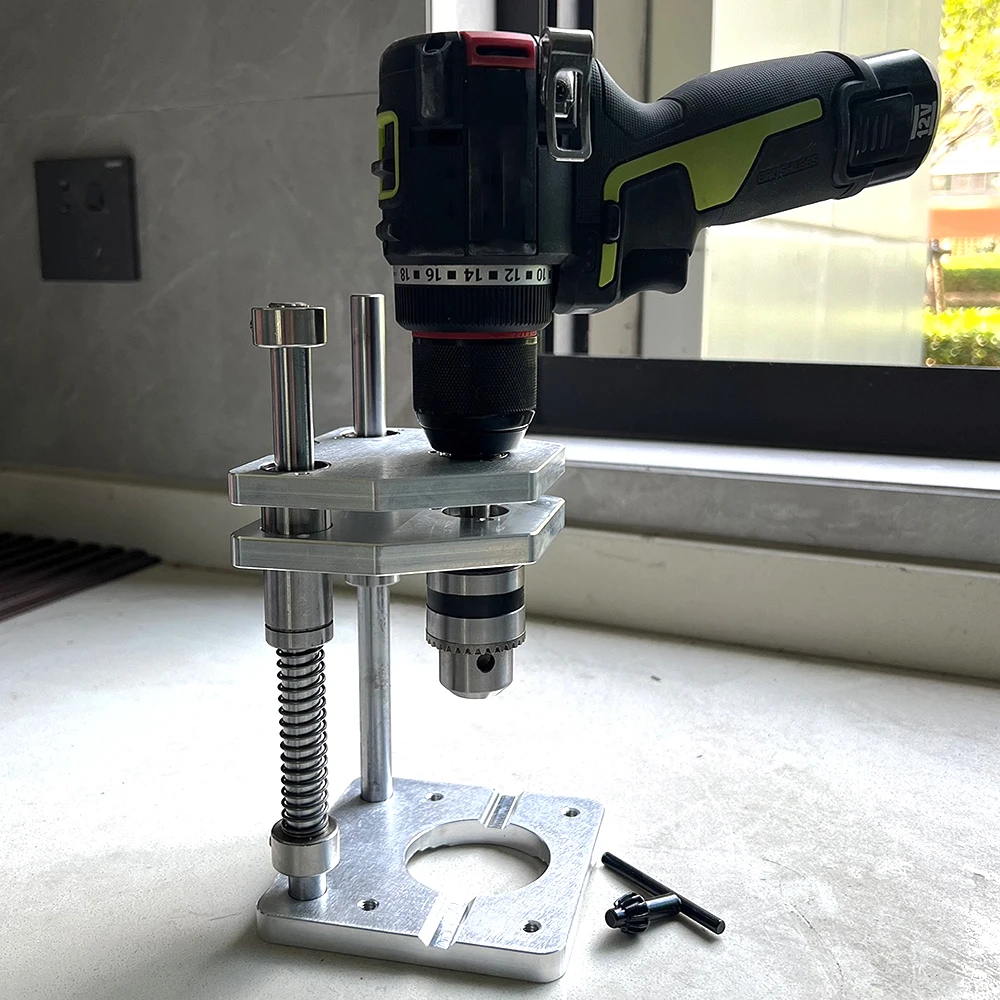 1Pc 精密ポータブルドリリングガイドジグ、木工調整可能なパンチ