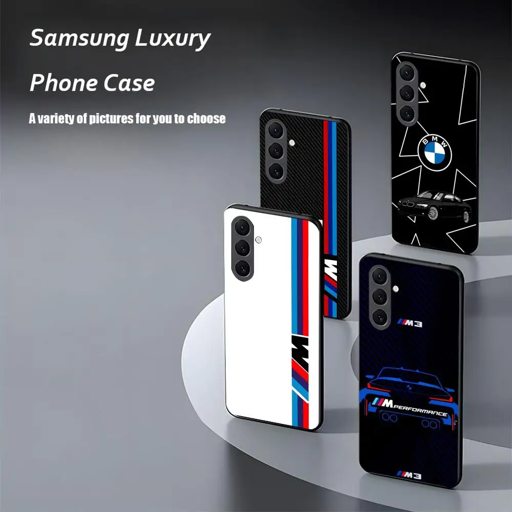 Sleek Black Car-Inspired Soft Phone Case