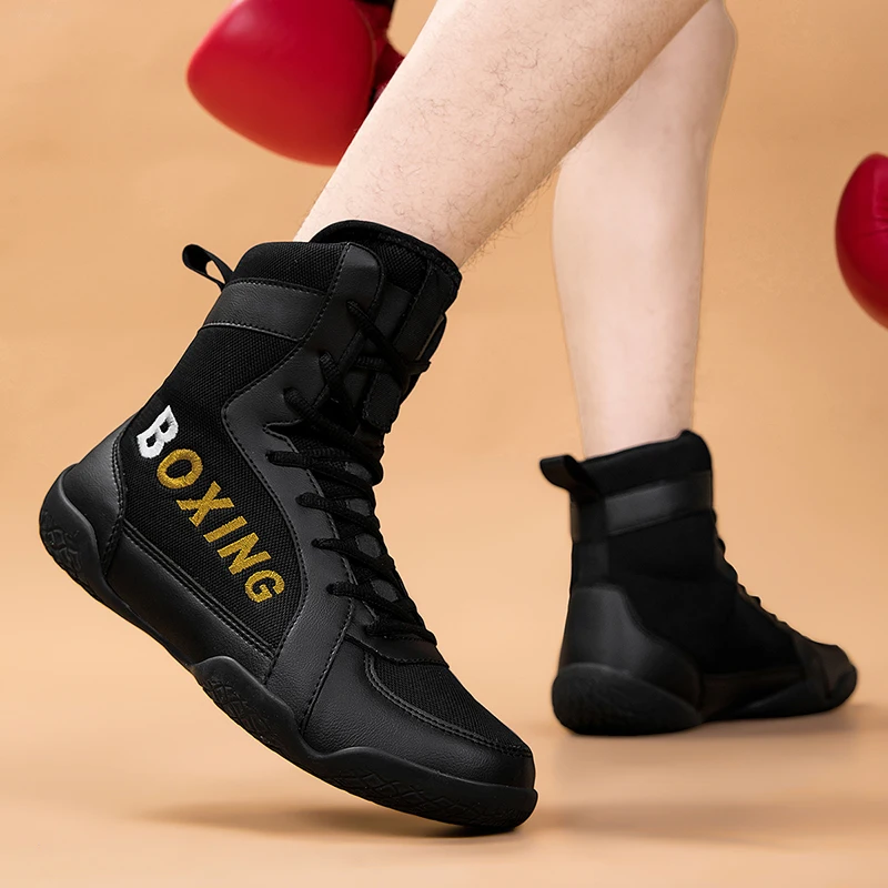Top Quality Wrestling Sneakers Mens Designer Wearable Boxing Sneakers Classic Branded Athletic Boxing Fighting Boots