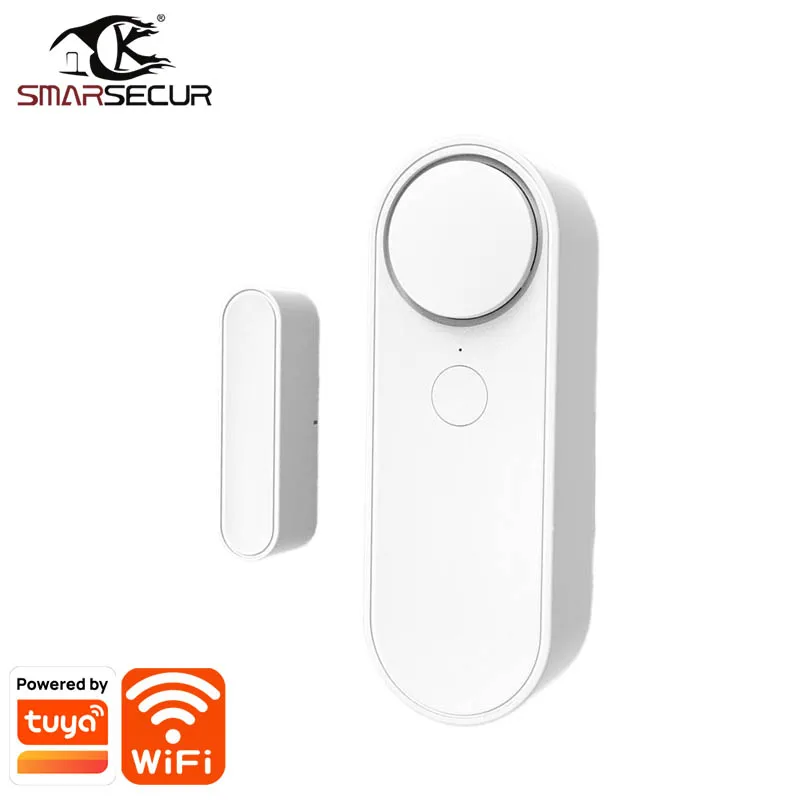 

Tuya Smart WiFi Door Window Sensor Magnetic Detector Open / Closed APP Push Work With Alexa