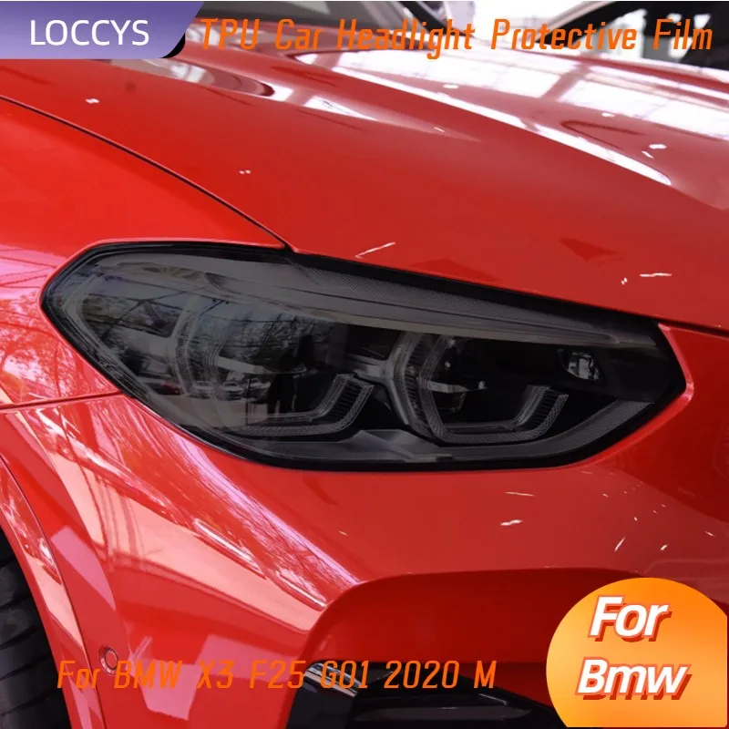 

For BMW X3 F25 G01 2020 M Car Headlight Tint Smoke Black Protective Film Vinyl Protection Transparent TPU Sticker Accessories