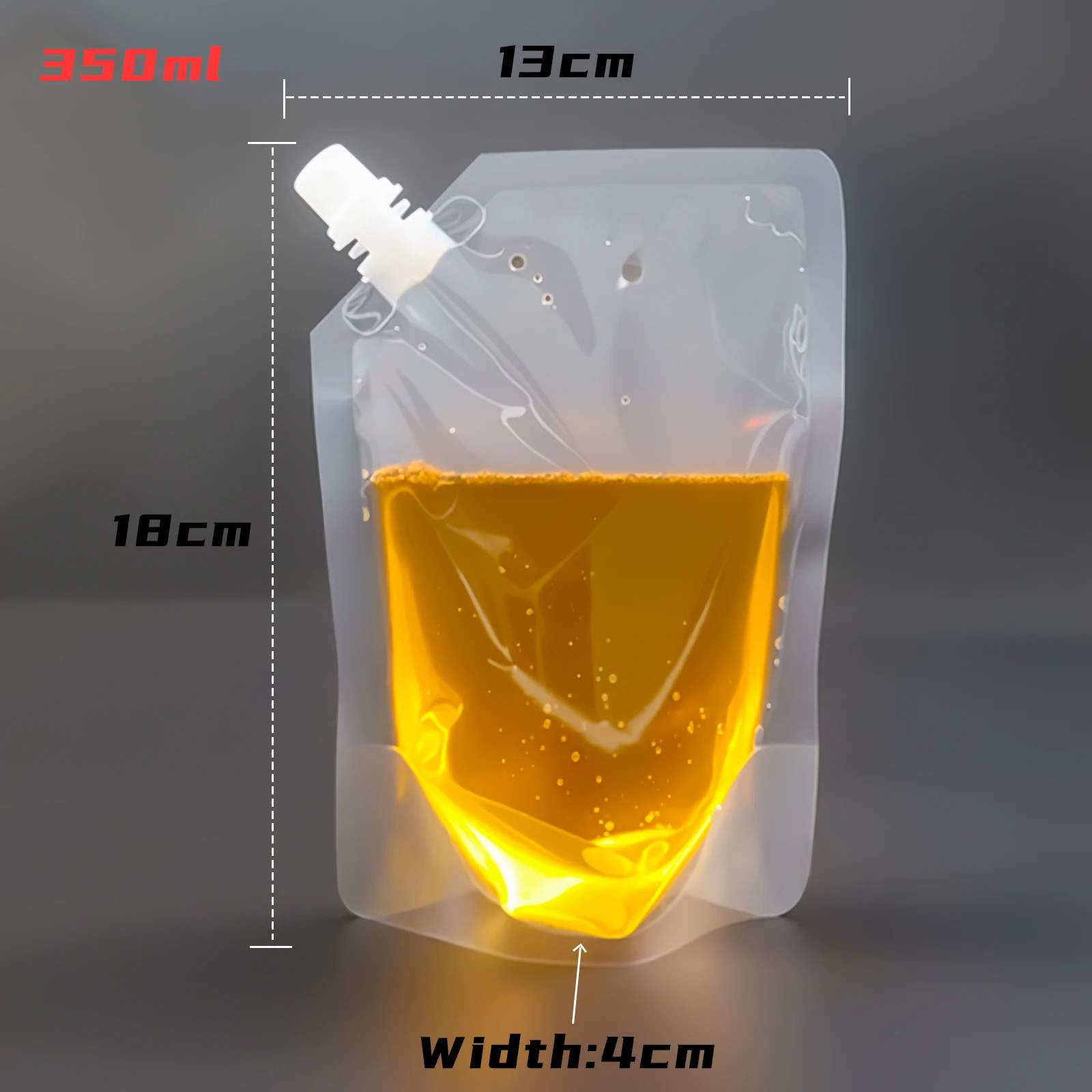 20/80pcs 명확한 음료 주머니 Freezable 주스 주류 물 가방 차가운 음료 바베큐 파티 Drinkware에 대 한 휴대용 재사용 가능한 플라스틱 플라스크