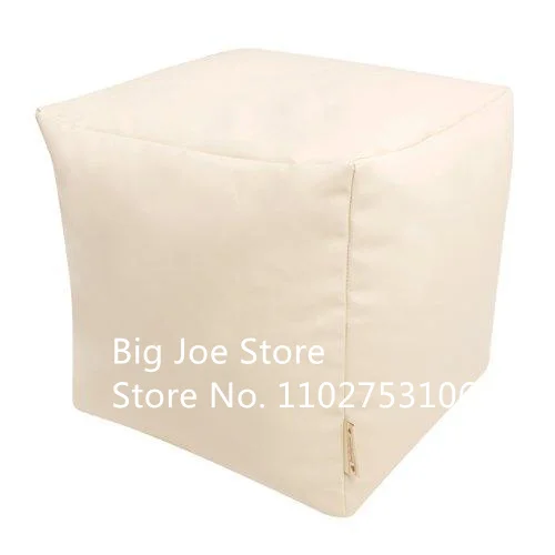 waterproof outdoor beanbag footrest Large Storage Faux Leather Bench Box Footstool cream Ottomans Pouf