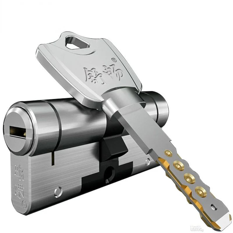 

European Standard Lock Cylinder Israel Technology Locks Suspended Child-Mother Bead Anti-theft Door Lock Core Door Lock 10 Keys
