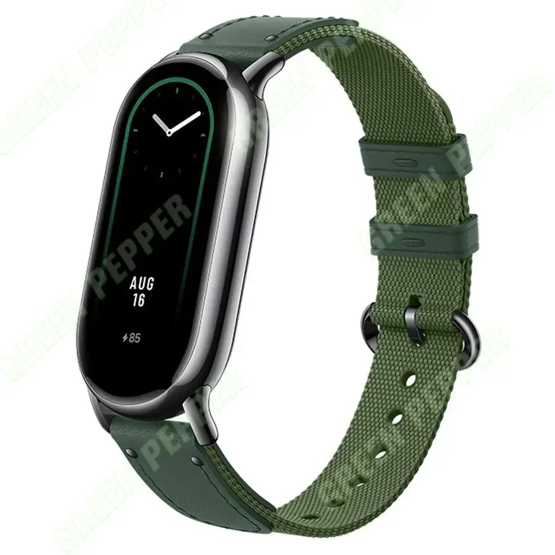 Fashion Leather & Canvas Replacement Wristband for Xiaomi Mi Band Collection