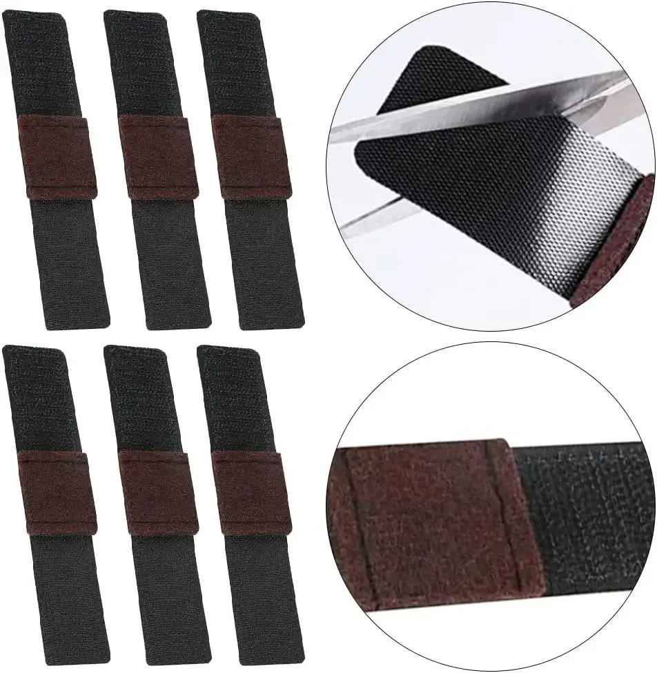 Furniture Felt Pads Wrap-Around Floor Protectors with Hook and Loop Fasteners for Hardwood Floors, 6-Pack