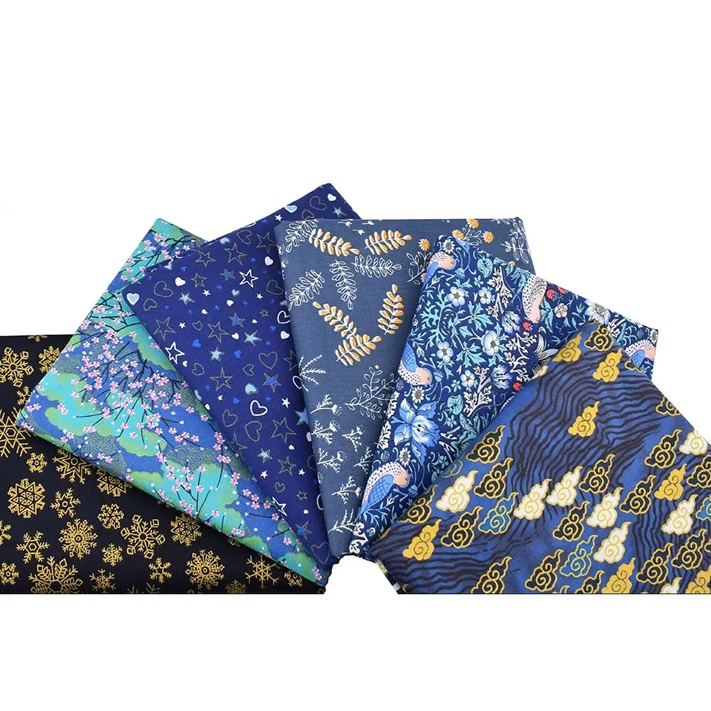 Chainho,Printed Twill Weave Cotton Fabric,Patchwork Cloth,DIY Sewing Quilting Material,Handmade Textile,Big Size,CC11-15