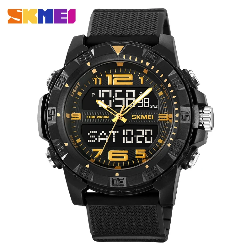 

SKMEI 2162 Men's Watch Dual Display Multi functional Night Light Waterproof Electronic Watch Outdoor Sports Electronic Watch