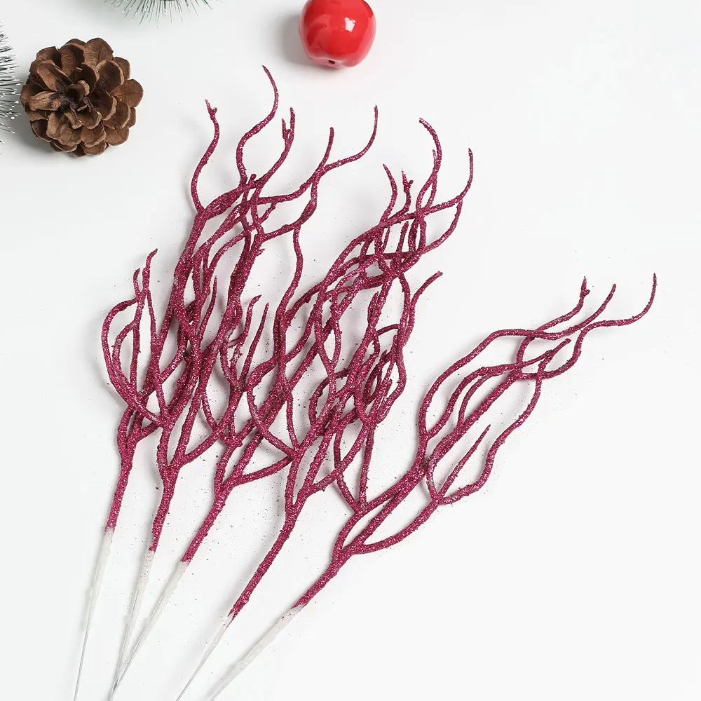 3/5 Stücke Weihnachtsdekorationen Farbigen Zweig Künstlicher Blumenstrauß Weihnachtsbaum Ornament Wohnkultur Neujahr Navidad 2025 Zubehör – Detail 22