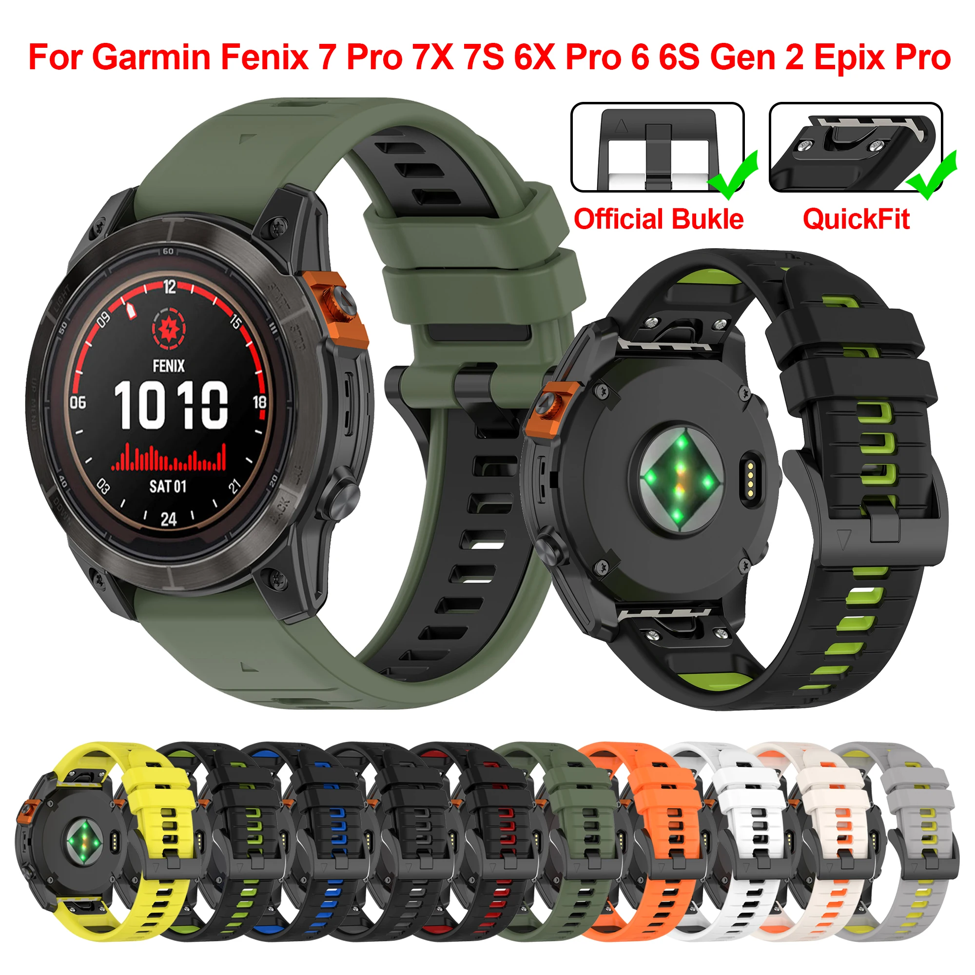 

22 26mm QuickFit strap for Garmin Fenix 7 7X Pro 6X 6S 6 Pro 5X 5 Plus 955 Smartwath band for TACTIX 7 Pro Enduro MARQ Bracelet