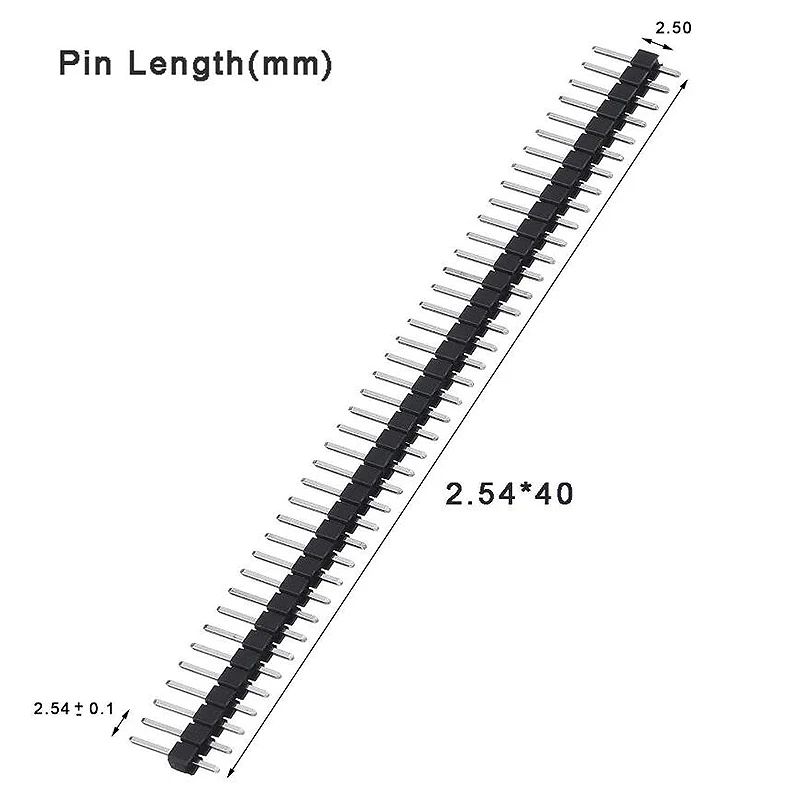 10 teile/los Heißer Verkauf 40 Pin 1x40 Einreihige Stecker 2,54mm Zerbrechliche Pin Header Stecker Streifen – Detail 7